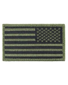 American Flag Reversed Patch - Subdued Olive and Black