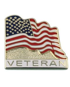 American Flag Veteran Lapel Hat Pin 