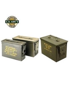 US GI Military Surplus Ammo Can Combo #3 - Saw Box, 50 Cal Can, 30 Cal Can