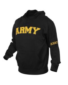 Army Military Embroidered Fleece Pullover Hoodie