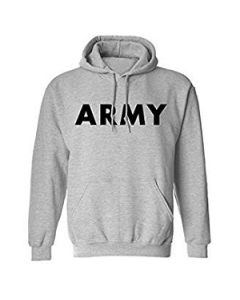 Army Hoodie Sweatshirt Grey