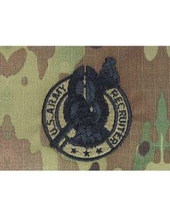 MultiCam/Scorpion Army Recruiter Embroidered Badge - Black