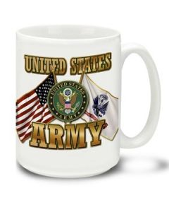 United States Army Cross Flags 15 oz. Mug