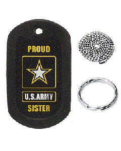 Proud Army Sister Dog Tag 