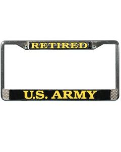 US Army Retired License Plate Frame 