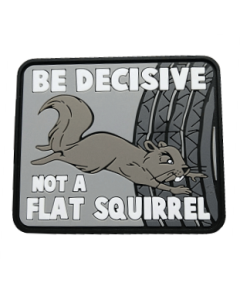 Be Decisive Not a Flat Squirrel PVC Morale Patch