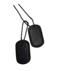 Personalized Black Military Dog Tag Kit