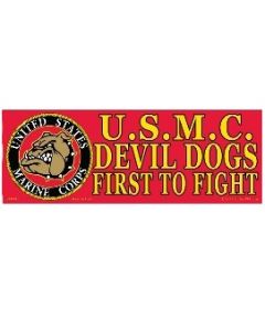 Devil Dogs, First to Fight Bumper Sticker