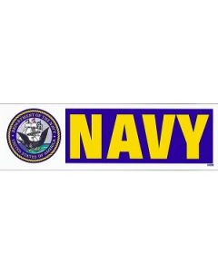 Navy Crest Bumper Sticker