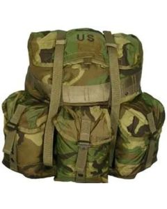 US GI Surplus Old Stock Woodland Camo Alice Pack With New Frame and Straps