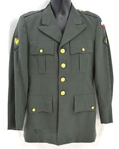 Mens Army Dress Green Uniform Jacket