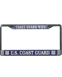 US Coast Guard Wife License Plate Frame