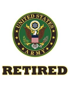 US Army Retired Sticker w/Army Emblem