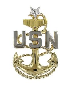 Navy Cap Device: E8 Chief Petty Officer: Senior