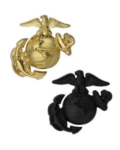 Marine Corps EGA Enlisted Hat Device - Gold or Black