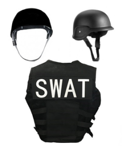 Kids Swat Tactical Assault Vest and Helmet