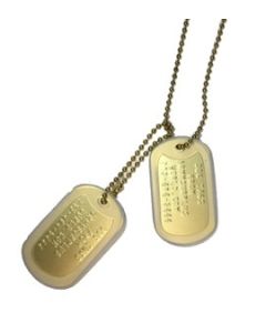 Personalized Gold Military Dog Tag Kit