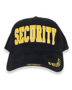 Security Hat with Gold Lettering 
