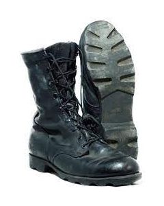  All Black Combat Boots-Used