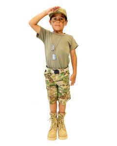 Kids Military Shorts Costume
