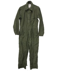 Military Sateen Coveralls Cotton Type 1 OD Green Vintage