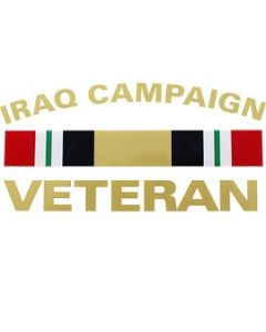 Iraq Campaign Veteran Decal Sticker with Campaign Ribbons