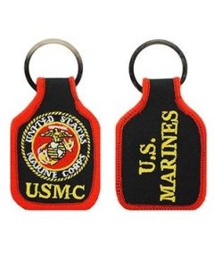 USMC Logo Embroidered Keychain