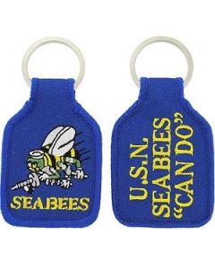 Seabees Embroidered Key Chain