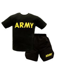 Kids Army PT Set - T Shirt and Shorts