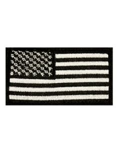 Kids Black and White American Flag Patch 
