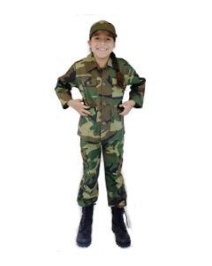 Kids Camouflage Army Soldier Costume