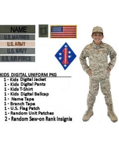 Kids Digital Desert Camouflage Costume Package