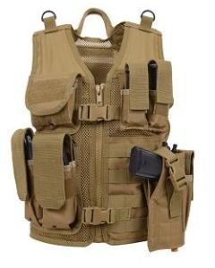 Kids Coyote Elite Tactical Cross Draw Vest with Holster