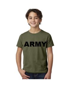 Kids Green Army PT T-Shirt 