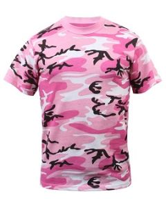 Kids Pink Camo T-Shirts