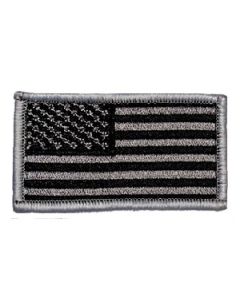 Kids Silver and Black American Flag Patch 