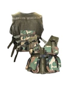 Kids Army Woodland Camo Tactical Vest