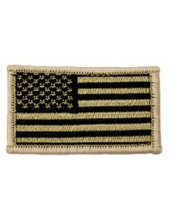 Kids Tan and Black American Flag Patch 