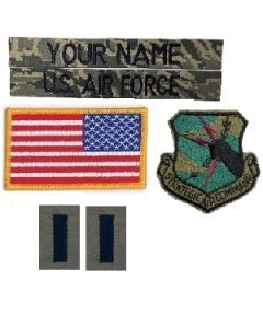 Kids Personalized Air Force Name Tape and Patch Set