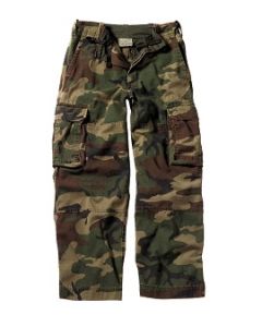 Kids Boys Youth BDU Ranger 6-Pocket Black Combat Cargo Trouser Fashion Pant  5-13 