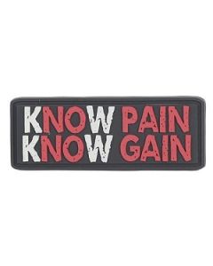 Know Pain Know Gain PVC Morale Patch