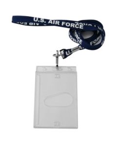 Air Force Lanyard w/ Hook and Plastic Badge Holder