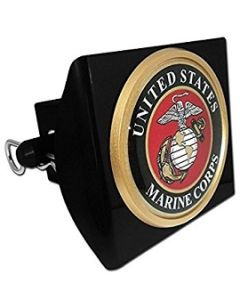 Marine Corps Seal Black Hitch Cover