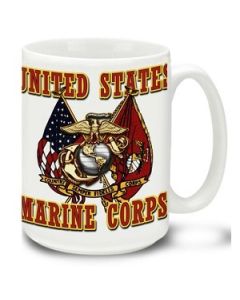 United States Marine Corps Cross Flags - 15OZ. MUG