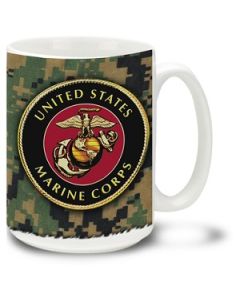 United States Marine Corps Crest On WDC - 15OZ. MUG