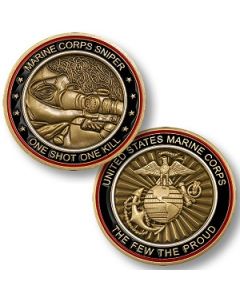 Marine Corps Sniper -- One Shot, One Kill Challenge Coin
