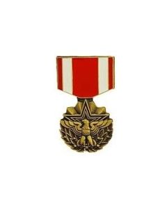 Meritorious Service Medal Hat Pin  1" x 3/16"