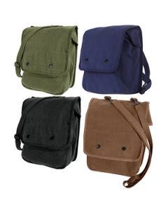 Military Canvas Map Bag w/ Adjustable Shoulder Strap