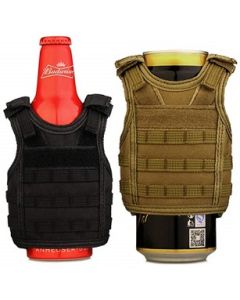Tactical Beer Vest Military Molle Mini Miniature Beverage Bottle Can Cooler Holder Sleeve