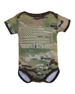 Baby Future Recruit Flag Bodysuit Multicam Camo 
